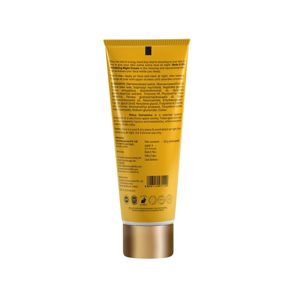 Herbs & Hills Revitalizing Night Cream (Swiss Range) | Grocsy