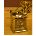 Spillbox Gold-Toned Brass Tulasi Deep Pooja Essential | Grocsy