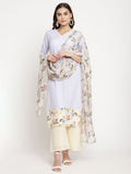 Ahalyaa Women's Powder Blue Crepe Kurta Palazzo Set With Dupatta | Grocsy