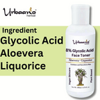 Urbaano Herbal 8% Glycolic Acid Toner For Glowing Skin | Grocsy