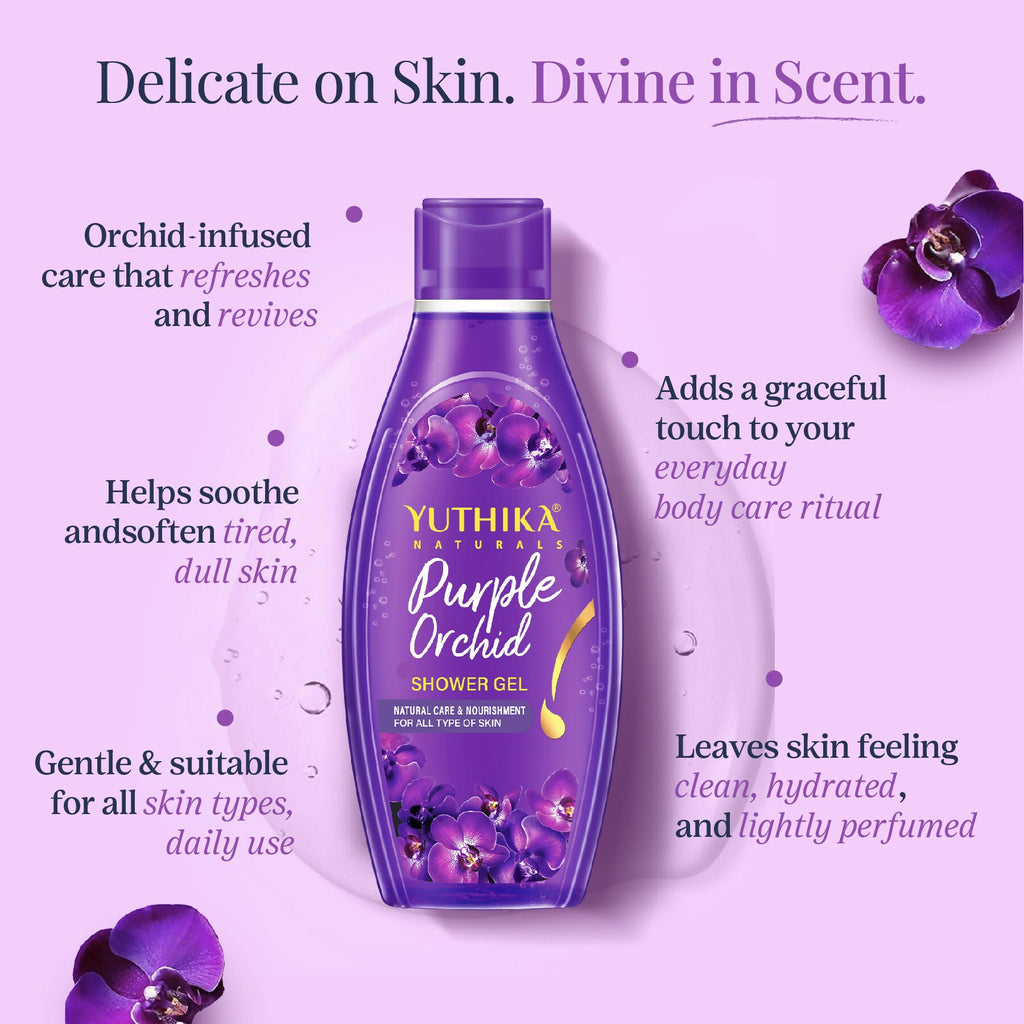 Yuthika Purple Orchid Body Wash Shower Gel | Grocsy