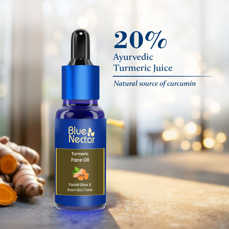 Blue Nectar Turmeric Face Oil For Facial Glow & Tan Removal | Grocsy