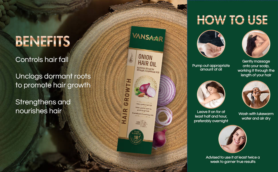 Vansaar Onion Hair Oil | Grocsy