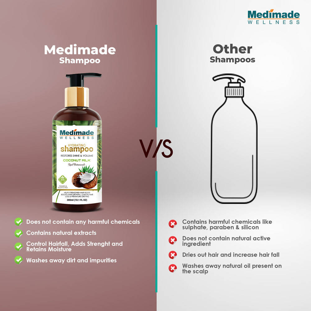 Medimade Wellness Hydrating Shampoo With Coconut Milk | Grocsy