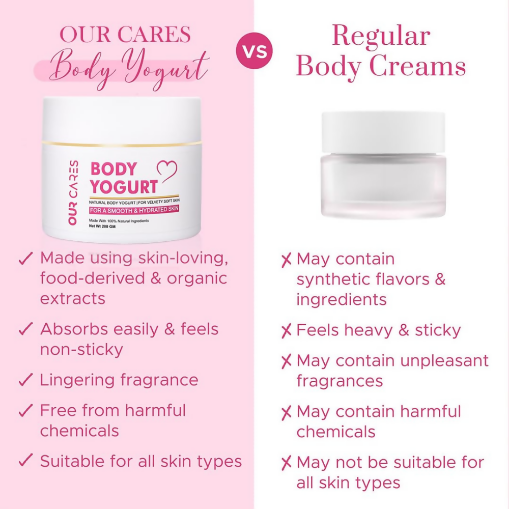 Our Cares Body Yogurt Cream for Instant Hydration & Moisturization | Grocsy