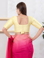 Joban Fashion Cream Dupion Silk Elbow Sleeveless Front Open Blouse | Grocsy