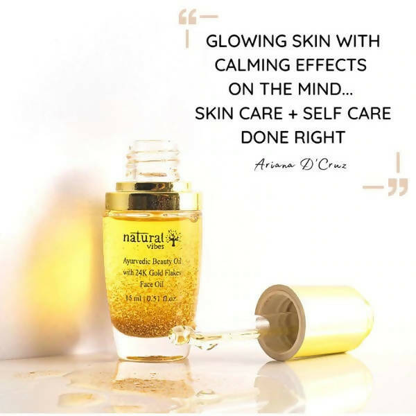 Natural Vibes Ayurvedic Gold Beauty Oil | Grocsy