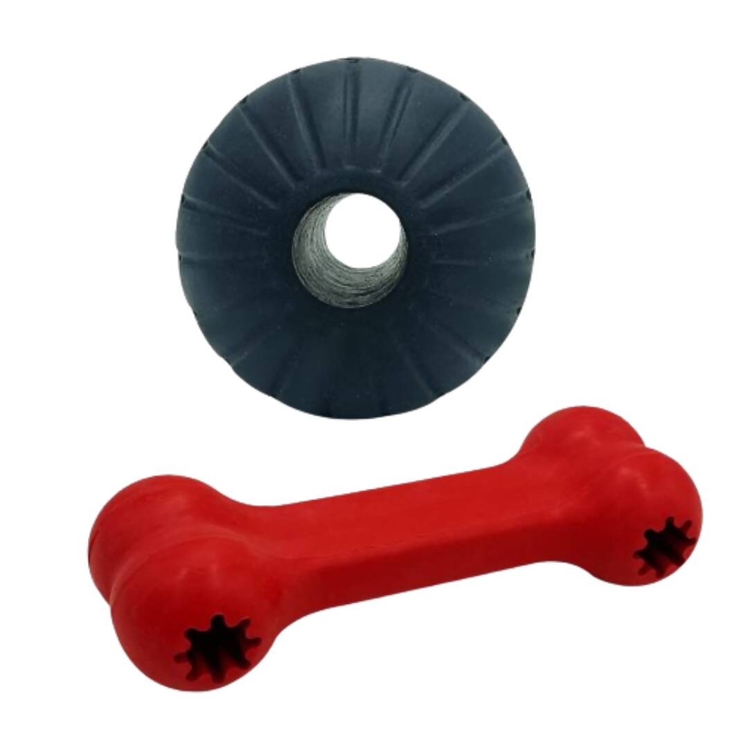 Goofy Tails Natural Rubber Dog Toys Combo | Grocsy