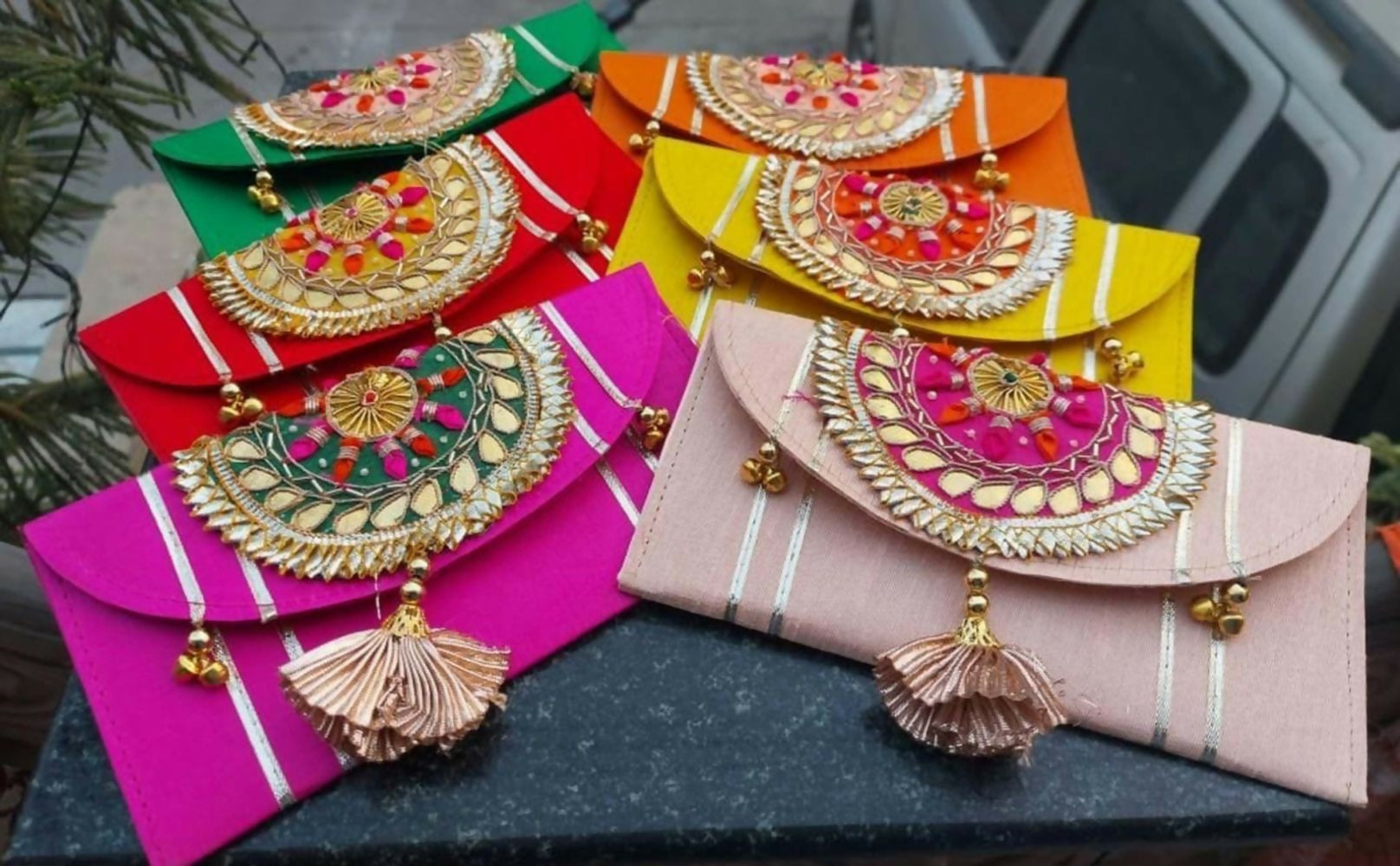 Joban Fashion Shagun Envelopes ( Pack Of 6 ) - Multicolor | Grocsy