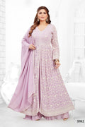 Joban Fashion Georgette Lylac Color Kurta Set | Grocsy