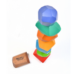Nesta Toys Wooden Balancing Stones, Rainbow Stacking Toy for Kids, Montessori Toy (8 Pcs) | Grocsy