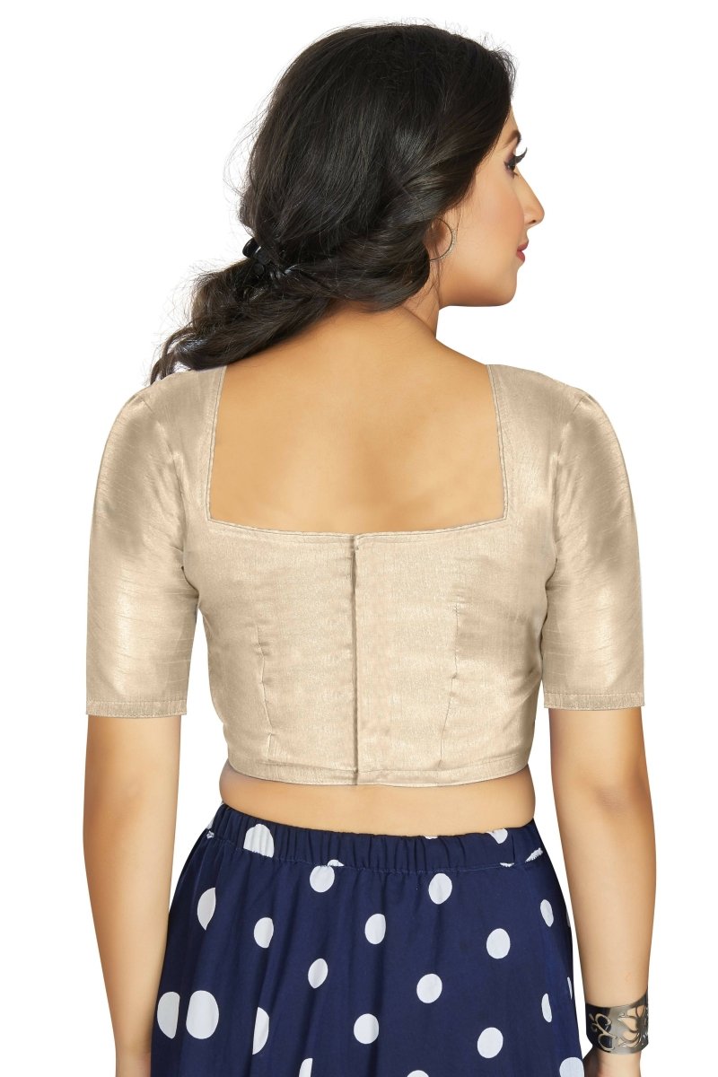Aastha Fashion Women's Off White Art Silk Designer Traditional Readymade Blouse | Grocsy