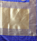 Lorenvalley Fashion Blue Soft Silk Woven Design Gold Zari Weaving Saree | Grocsy