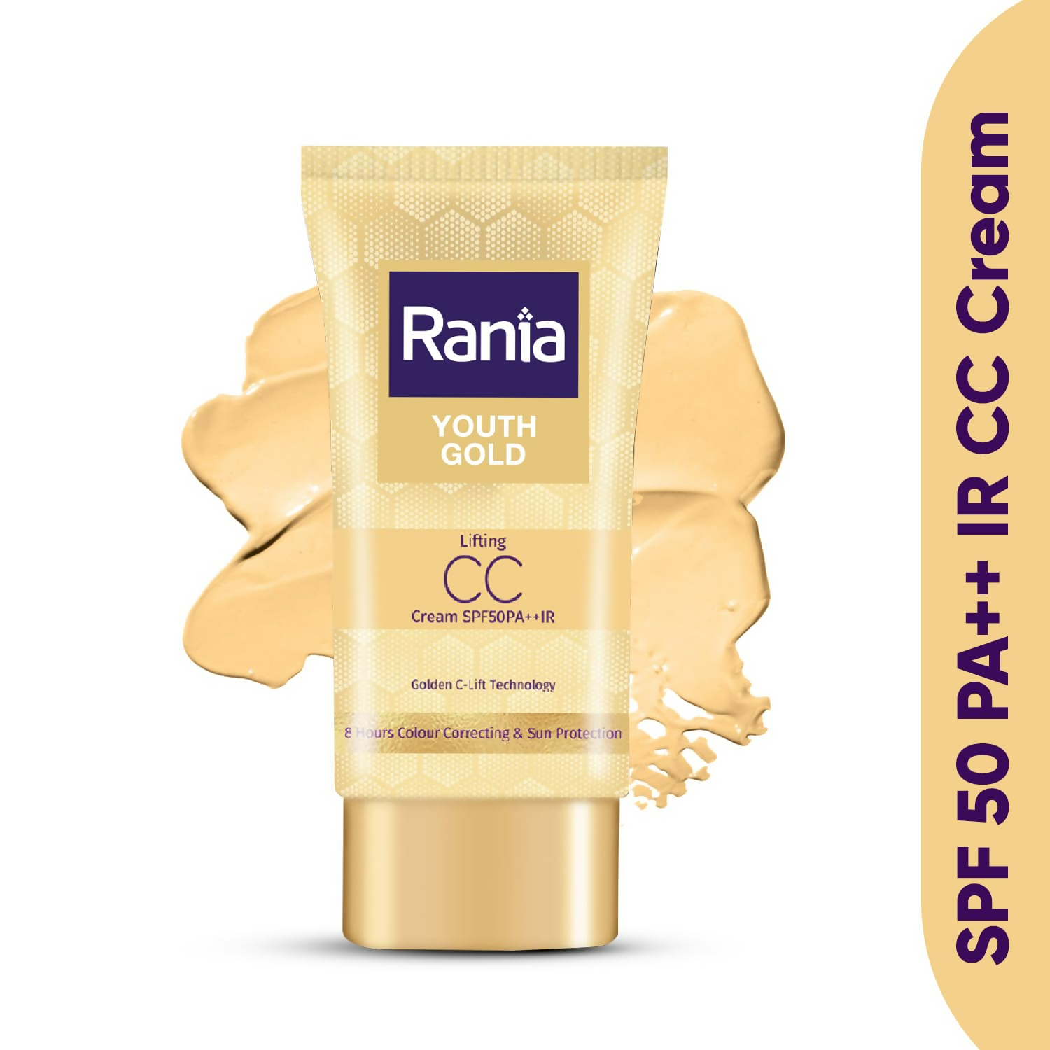 Rania CC Cream SPF50PA++IR with Vitamin C,24K Gold | Grocsy