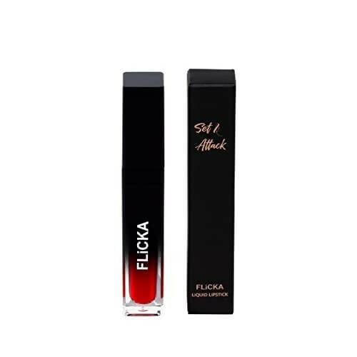 FLiCKA Set and Attack Liquid Matte Lipstick 05 Dream Castle - Maroon | Grocsy