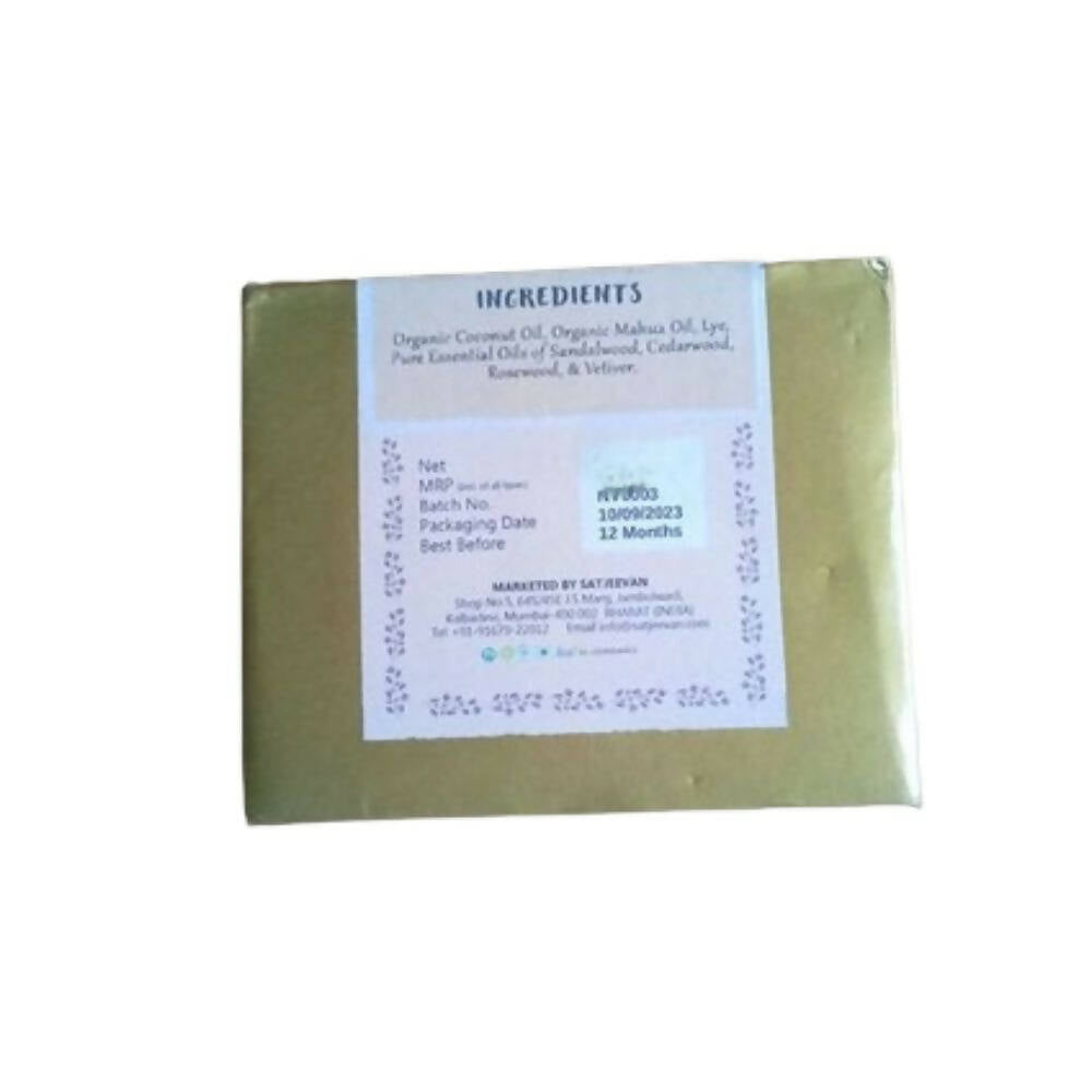 Satjeevan Organic Cedar Sandalwood Soap | Grocsy
