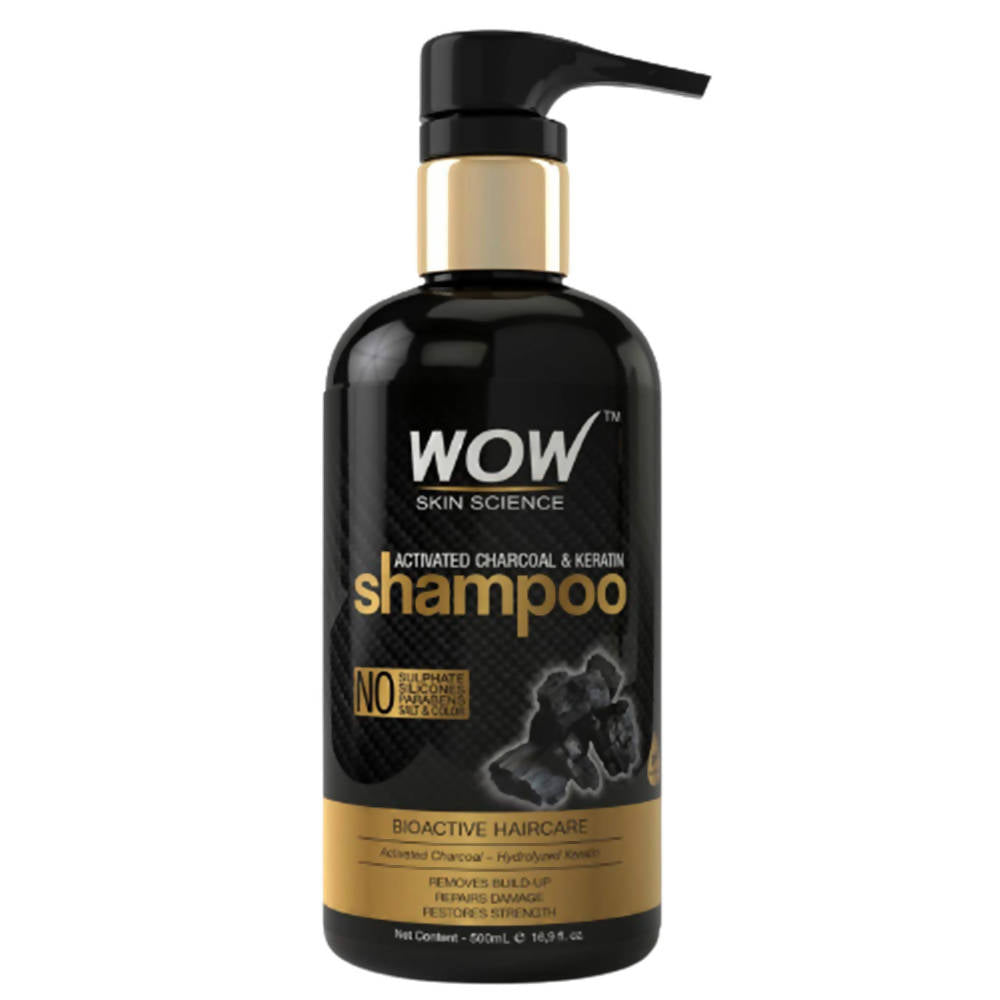 Wow Skin Science Charcoal & Keratin Shampoo | Grocsy