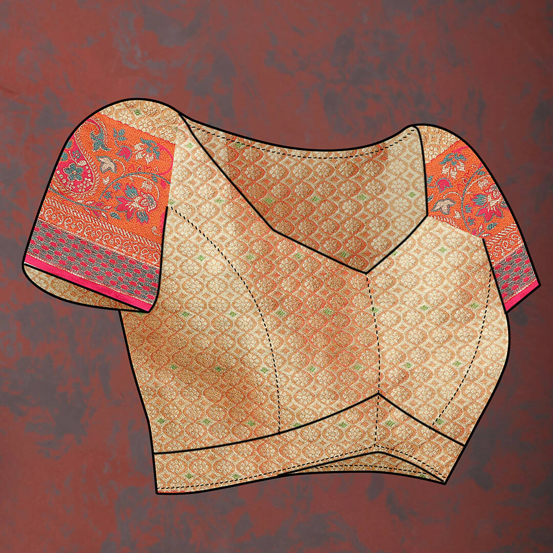 Lorenvalley Fashion Navyblue Kanjivaram Silk Woven Design with Zari Weaving Saree | Grocsy