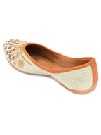 Desi Colour Women Indian Ethnic Footwear-Grey Emb | Grocsy