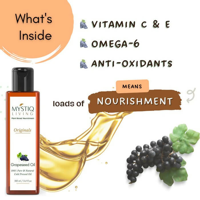 Mystiq Living Originals Grapeseed Oil | Grocsy