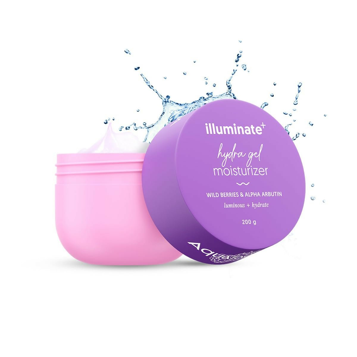 Aqualogica Illuminate+ Hydra Gel Moisturizer with Wild Berries & Alpha Arbutin, Non-Sticky & Quick Absorbing for Luminous Skin | Grocsy