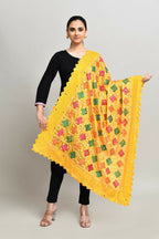 Joban Fashion Multi Color Cotton Embroidery Work Phulkari Dupatta | Grocsy