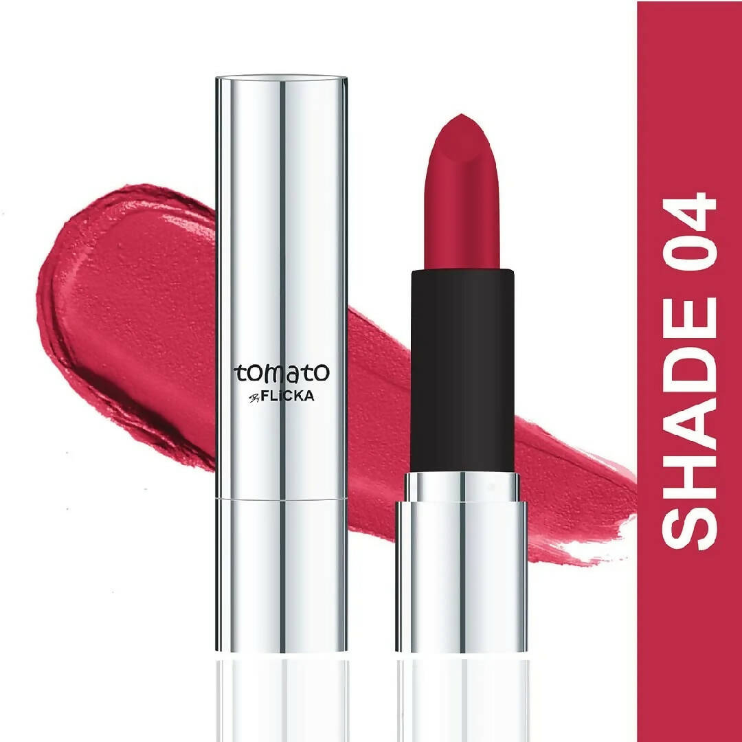 FLiCKA Tomato Pink Matte Finish Lipstick Shade 04 | Grocsy