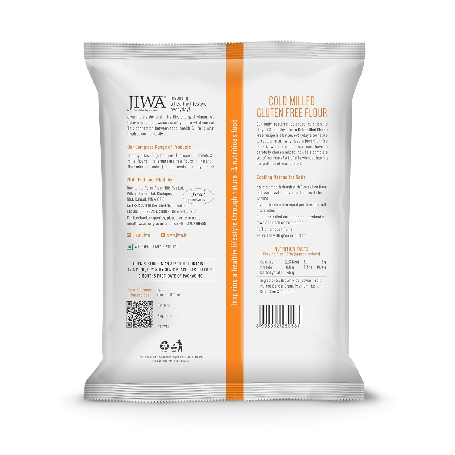 Jiwa Healthy By Nature Cold Milled Gluten Free Multigrain Flour | Grocsy