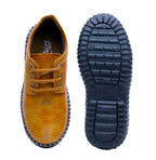 Tiny Bugs Boys Casual Lace Up Shoes - Tan | Grocsy