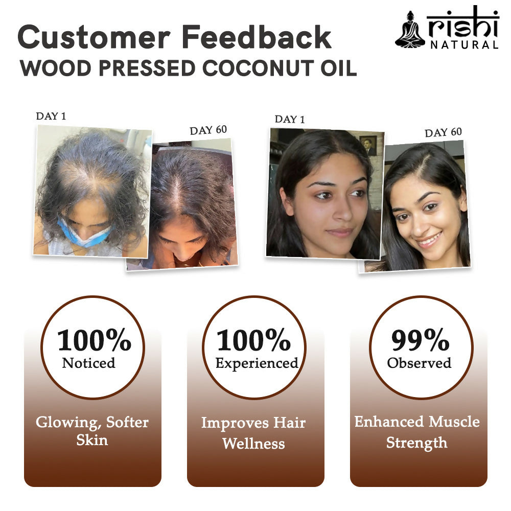 Rishi Natural Coconut Oil Wood Pressed Skin And Hair | Grocsy