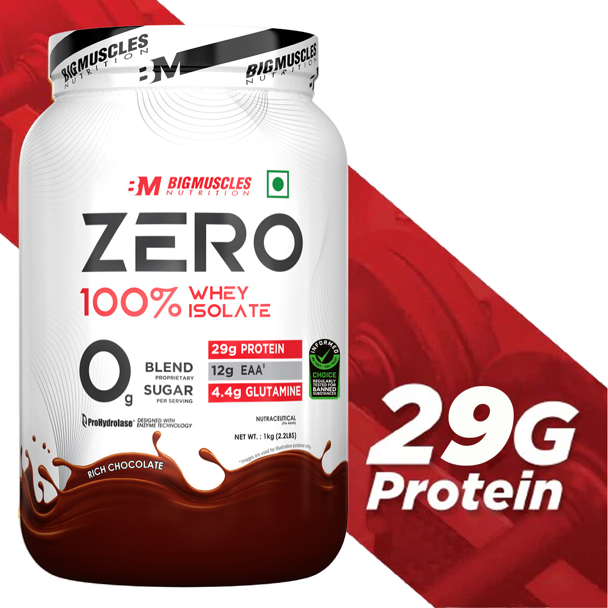 Big Muscles Nutrition Zero Whey Protein | Grocsy