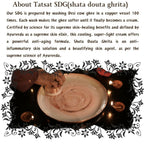 Tatsat Shata Dhauta Ghrita Infused With (Harshingar Flower Absolute)- 100 Times Washed Desi Cow A2 Ghee Moisturizing Cream | Grocsy