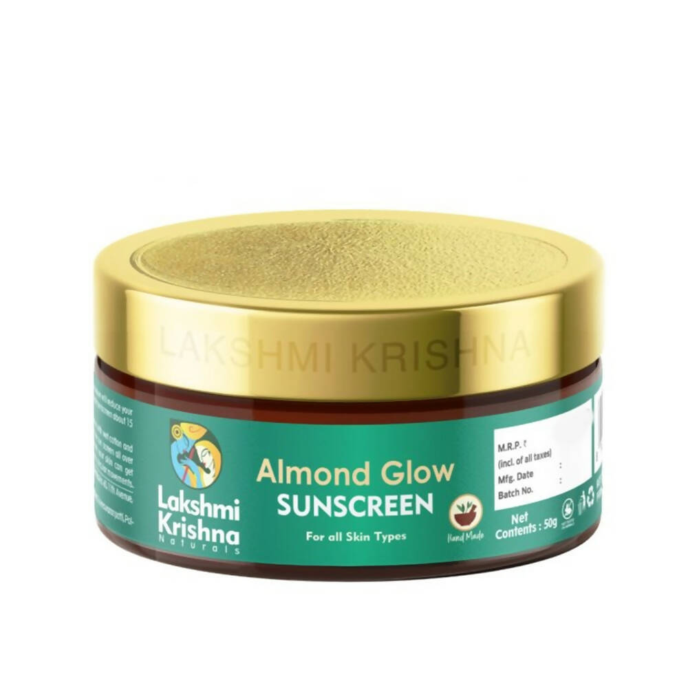 Lakshmi Krishna Naturals Almond Glow Sunscreen | Grocsy