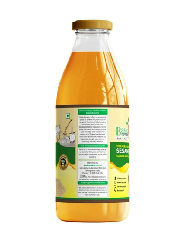 BasicBrowns Bull Driven Sesame Oil | Grocsy