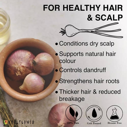 Soulflower Herbal Onion Hair Growth Oil | Grocsy