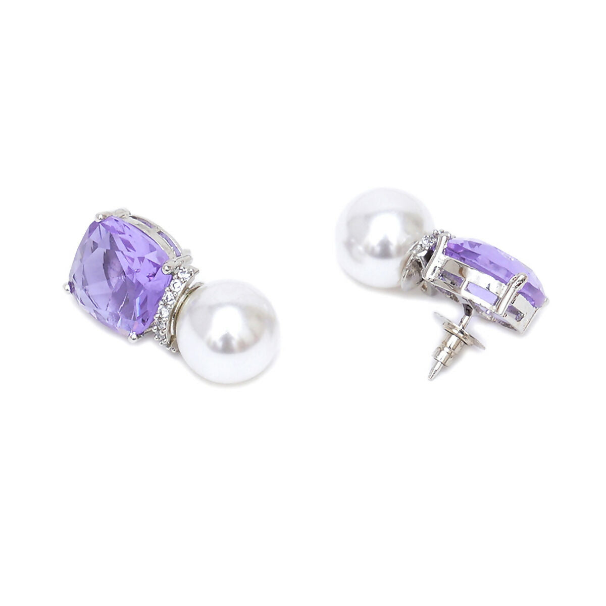 Purple Pearl Studs- Ruby Raang | Grocsy