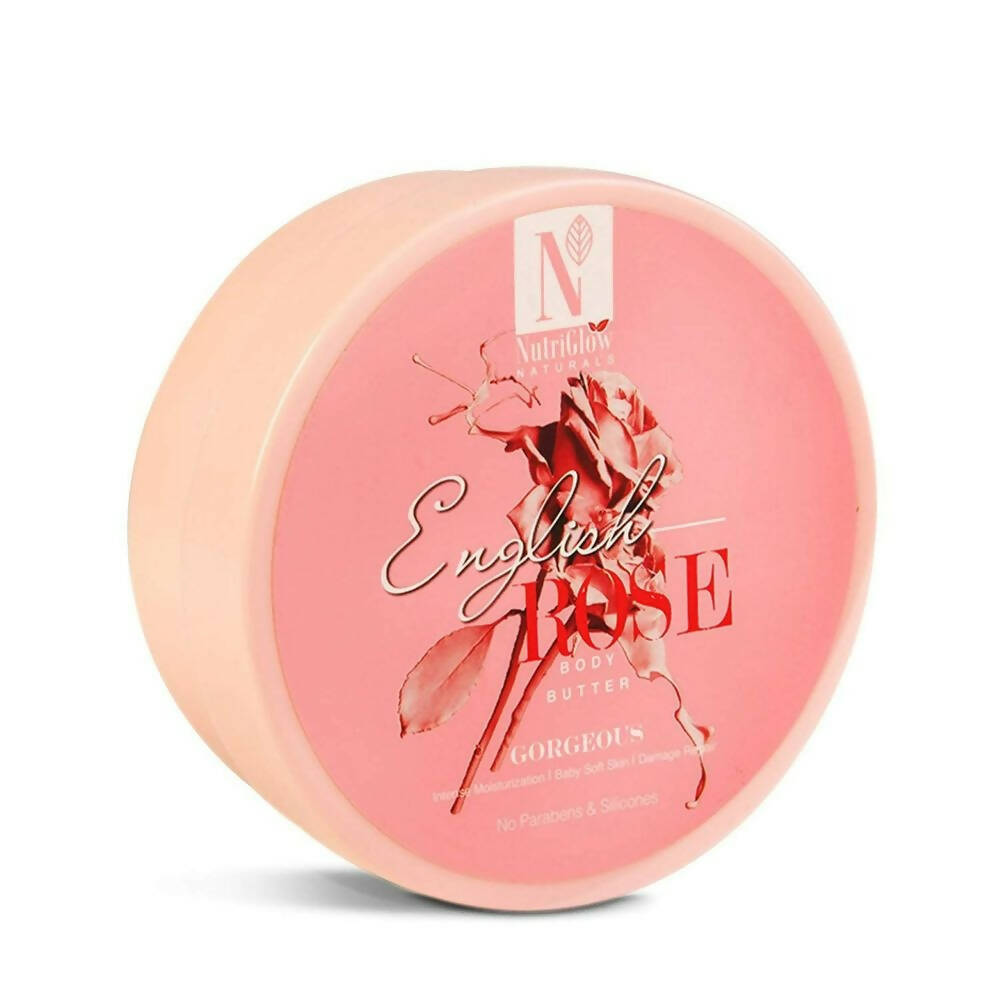 NutriGlow NATURAL'S English Rose Body Butter Cream | Grocsy