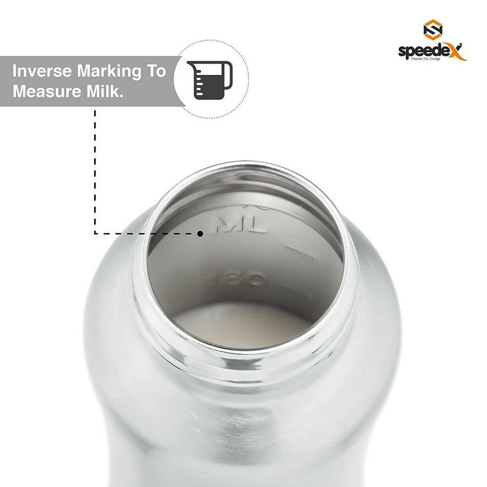 Speedex Stainless Steel Infant Baby Feeding Bottle | Grocsy