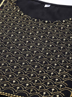 Yufta Women Black Yoke Design Kurta with Palazzo | Grocsy