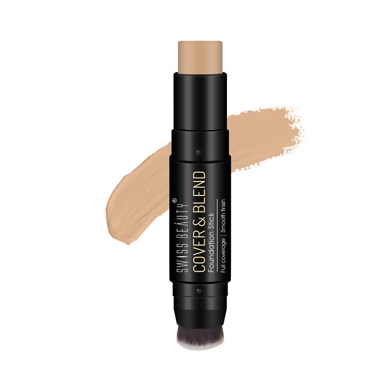 Swiss Beauty Cover & Blend Stick Foundation - 03 Shell Beige | Grocsy