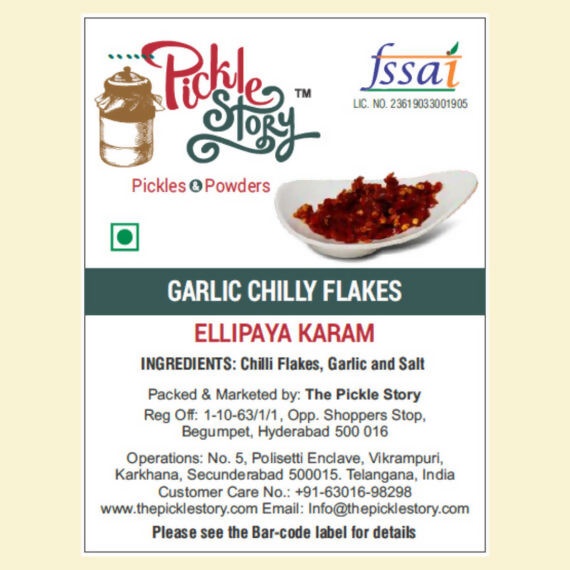 The Pickle Story Garlic Chilli Flakes | Grocsy