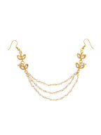 Ruby Raang Gold Kundan and Pearl Hair Jewelry | Grocsy