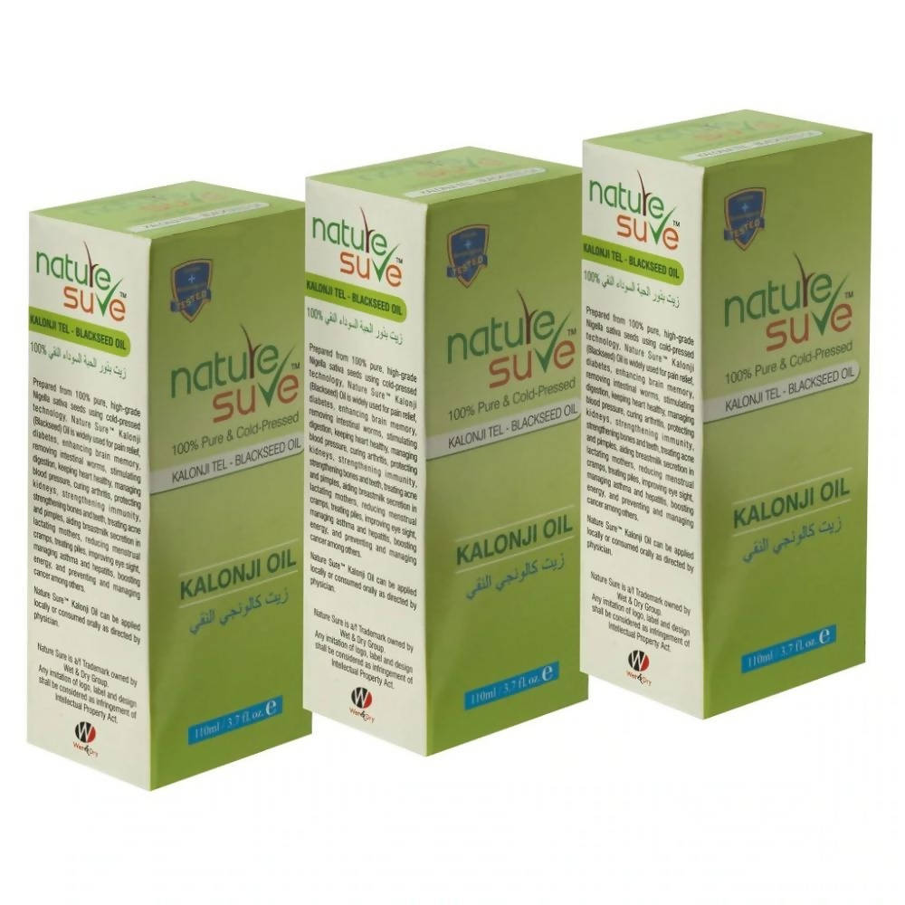 Nature Sure 100% Pure & Cold-Pressed Kalonji Tel - Black Seed Oil | Grocsy