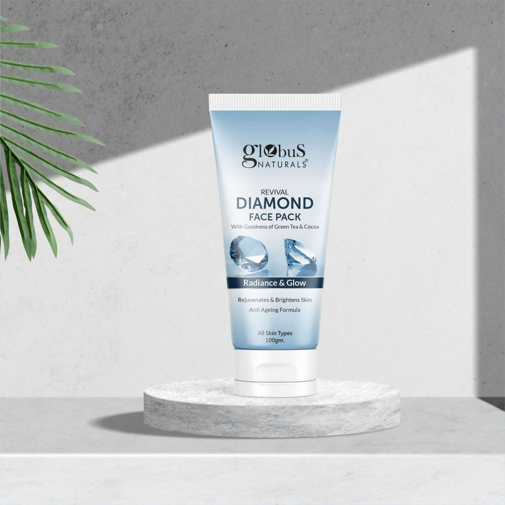 Globus Naturals Revival Diamond Face Pack, Natural & Ayurvedic Formula | Grocsy
