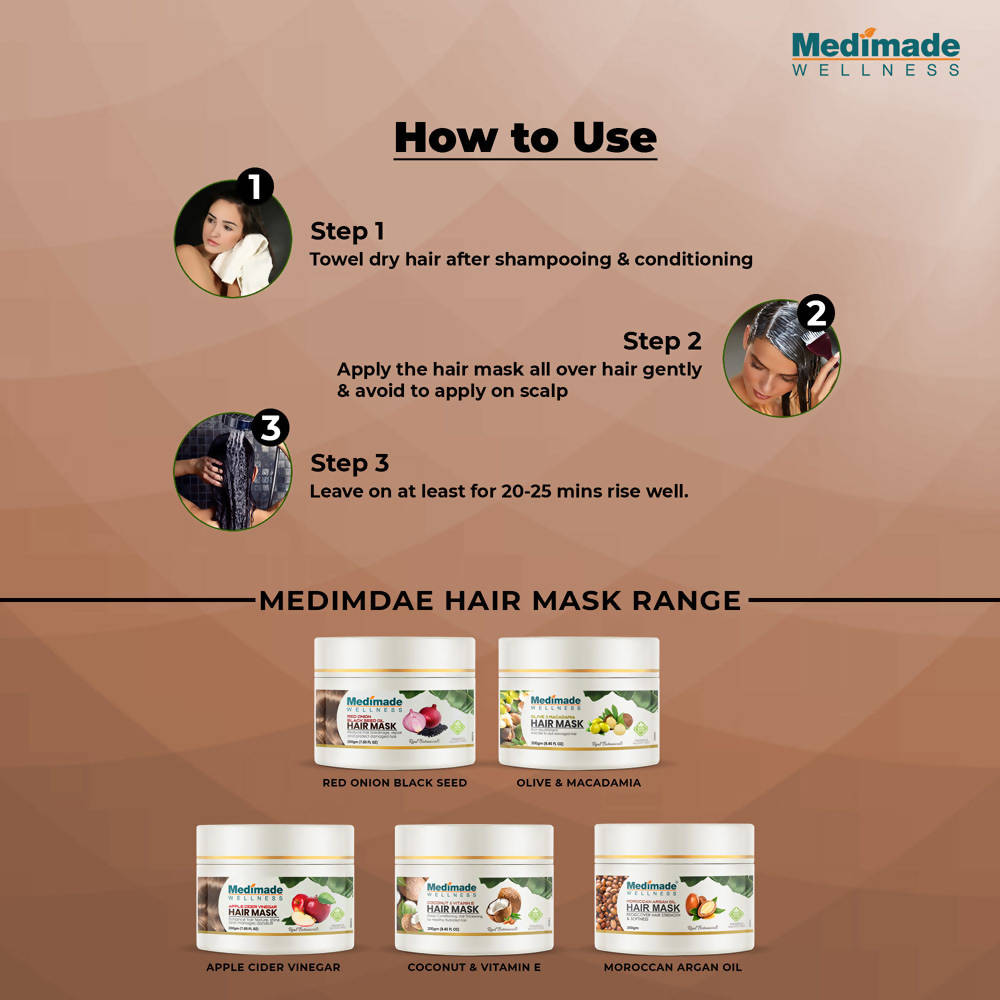 Medimade Wellness Moroccan Argan Oil Hair Mask | Grocsy