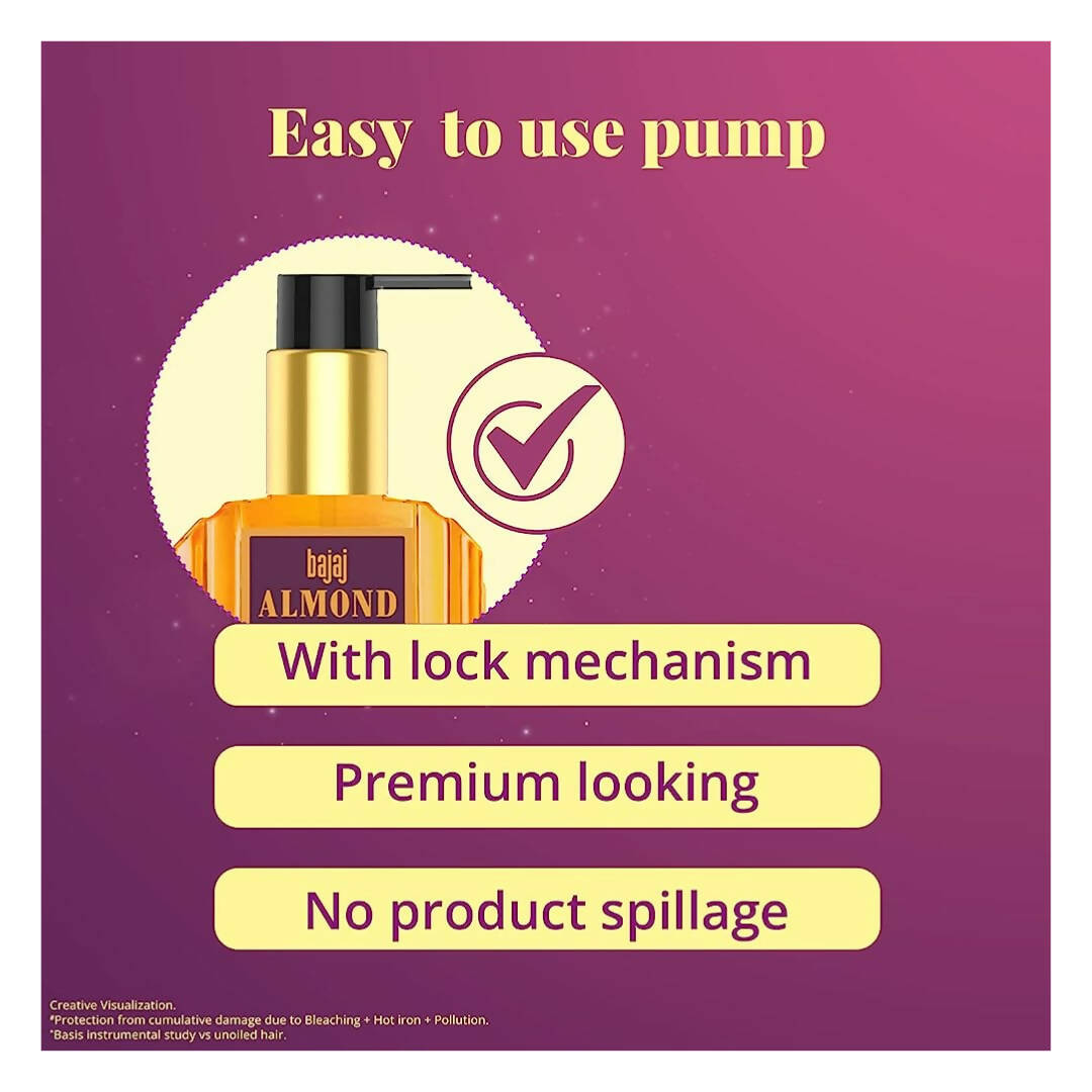 Bajaj Almond Drops Almond + Argan Hair Oil | Grocsy