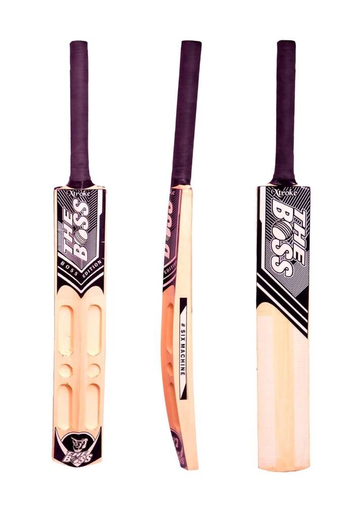 Xtroke The Boss Scoop Edition Popular Willow Premium Cricket Bat (Size 4) | Grocsy