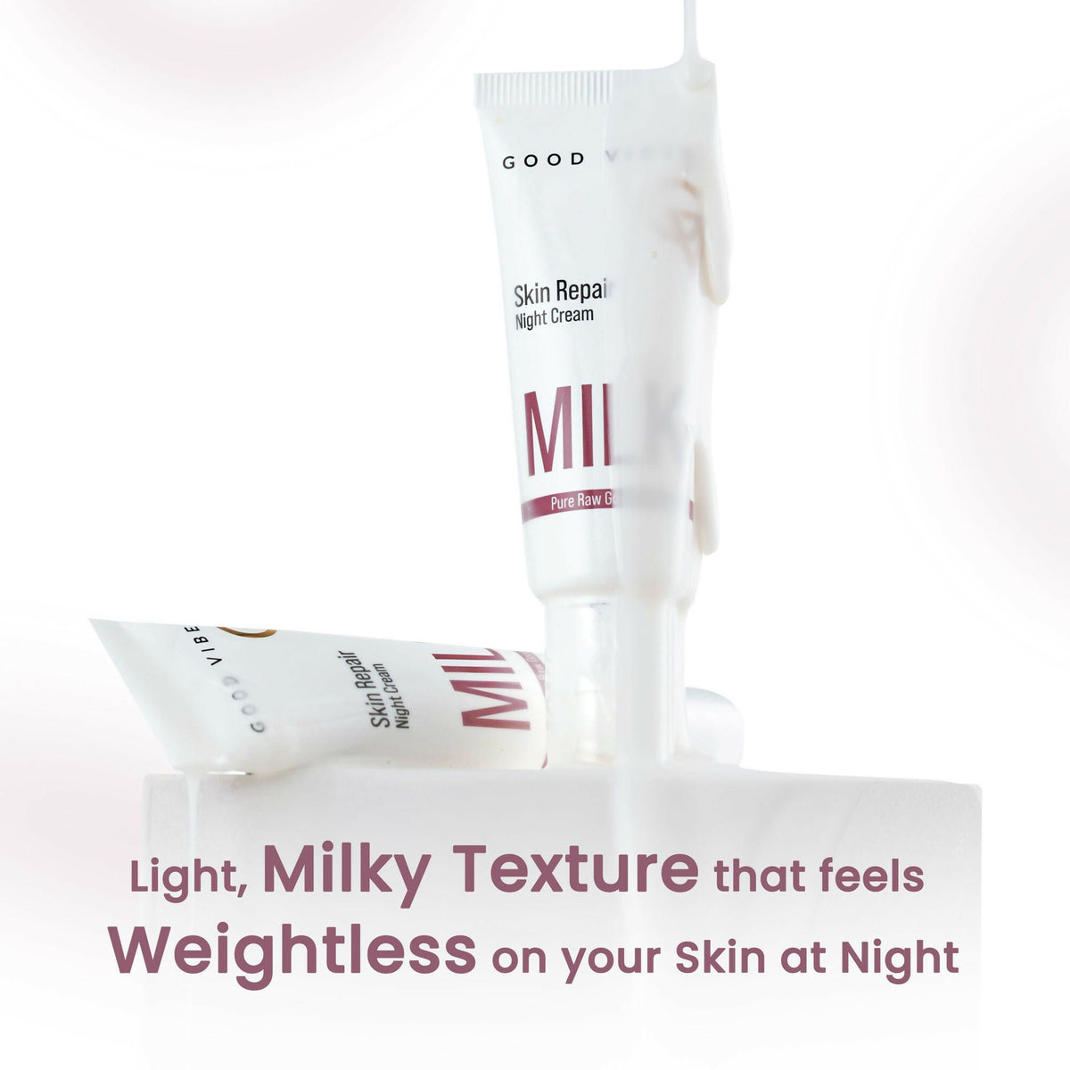 Good Vibes Skin Repair Milk Night Cream with 100% Pure Raw Goat Milk | Grocsy