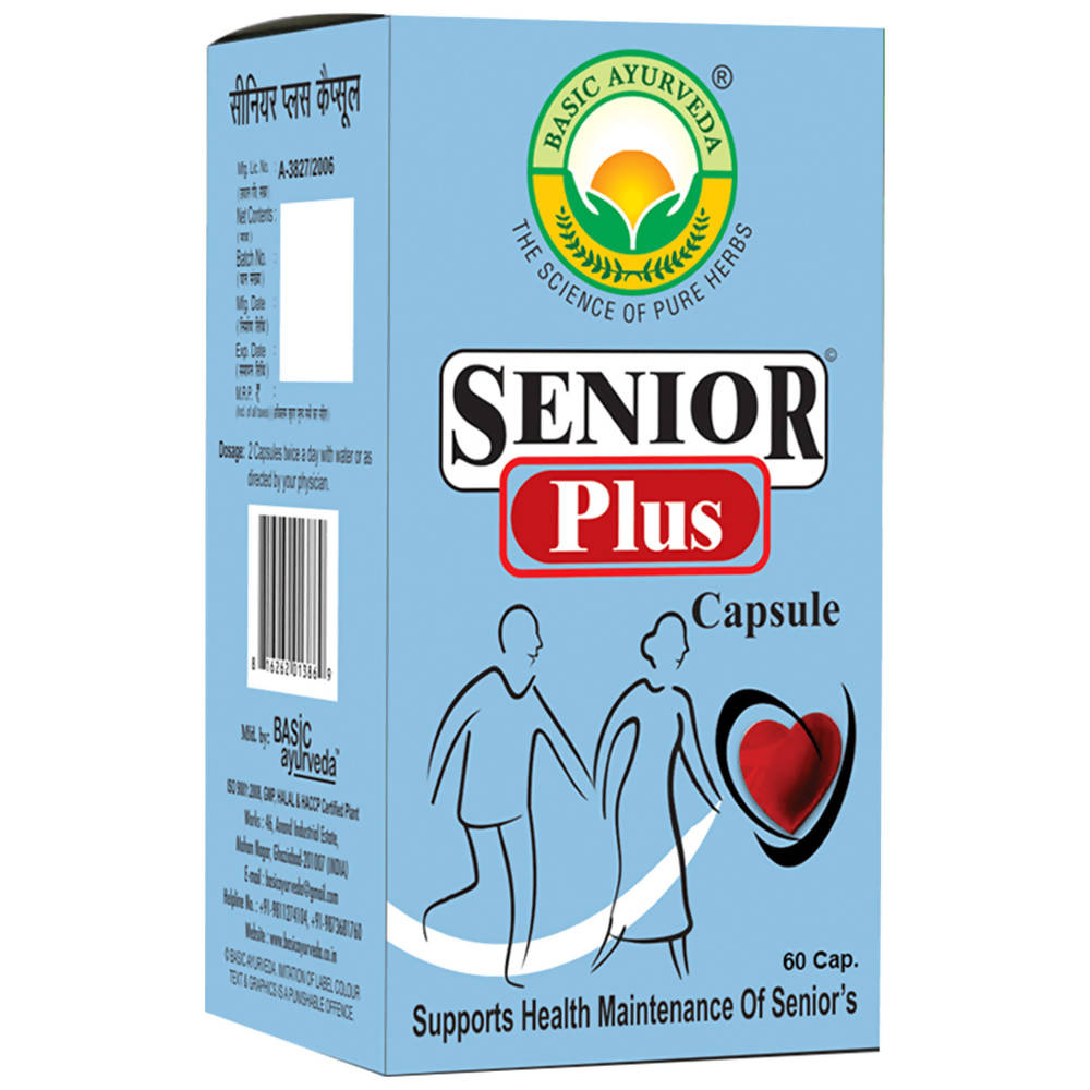 Basic Ayurveda Senior Plus Capsules | Grocsy
