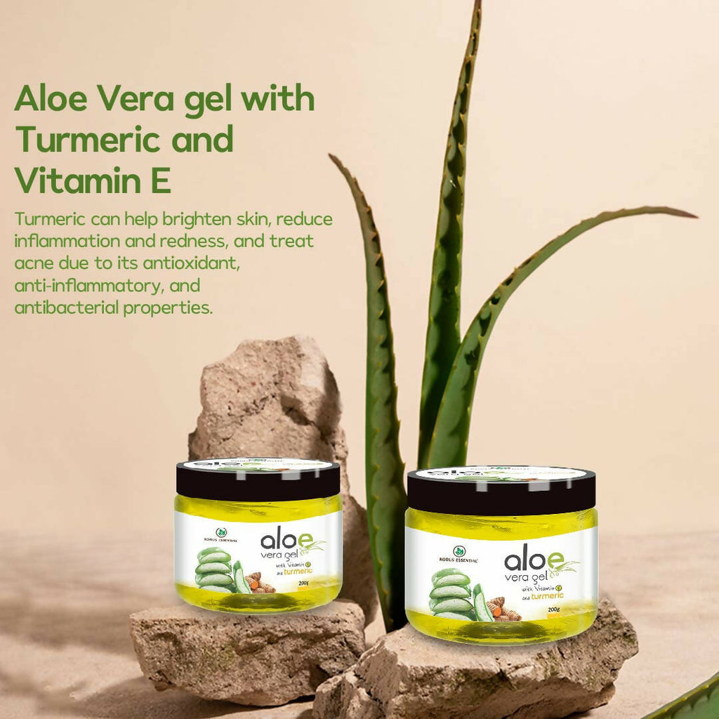 Korus Essential Aloe Vera Gel with Turmeric and Vitamin E | Grocsy